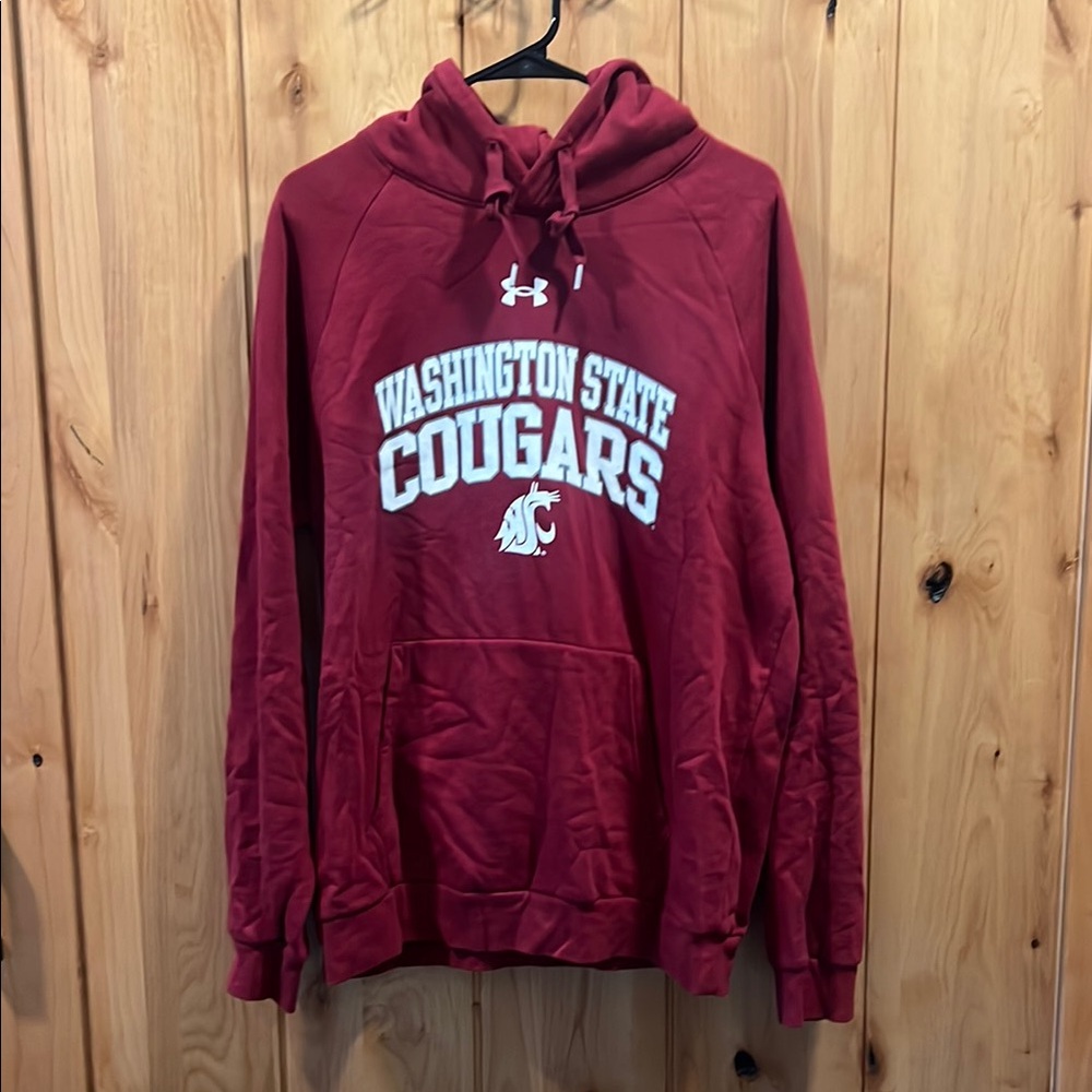 Under Armour Washington State Cougars Loose Hoodie Sweatshirt - Men’s Large